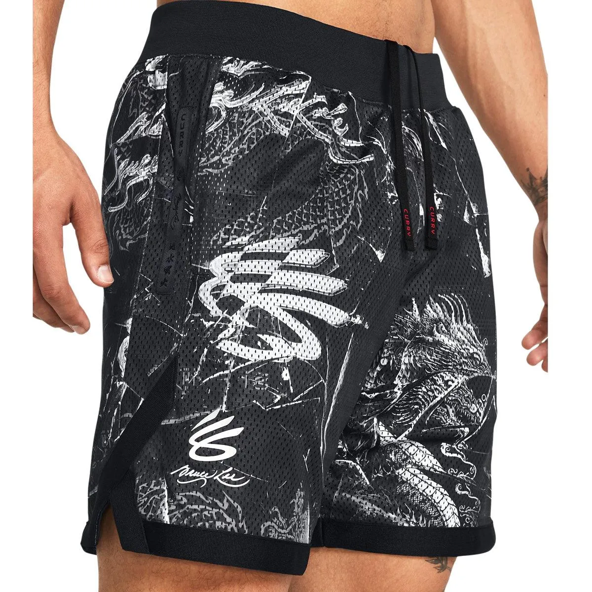 + Bruce Lee Curry Lunar New Year Mesh Shorts 'Future Dragon'