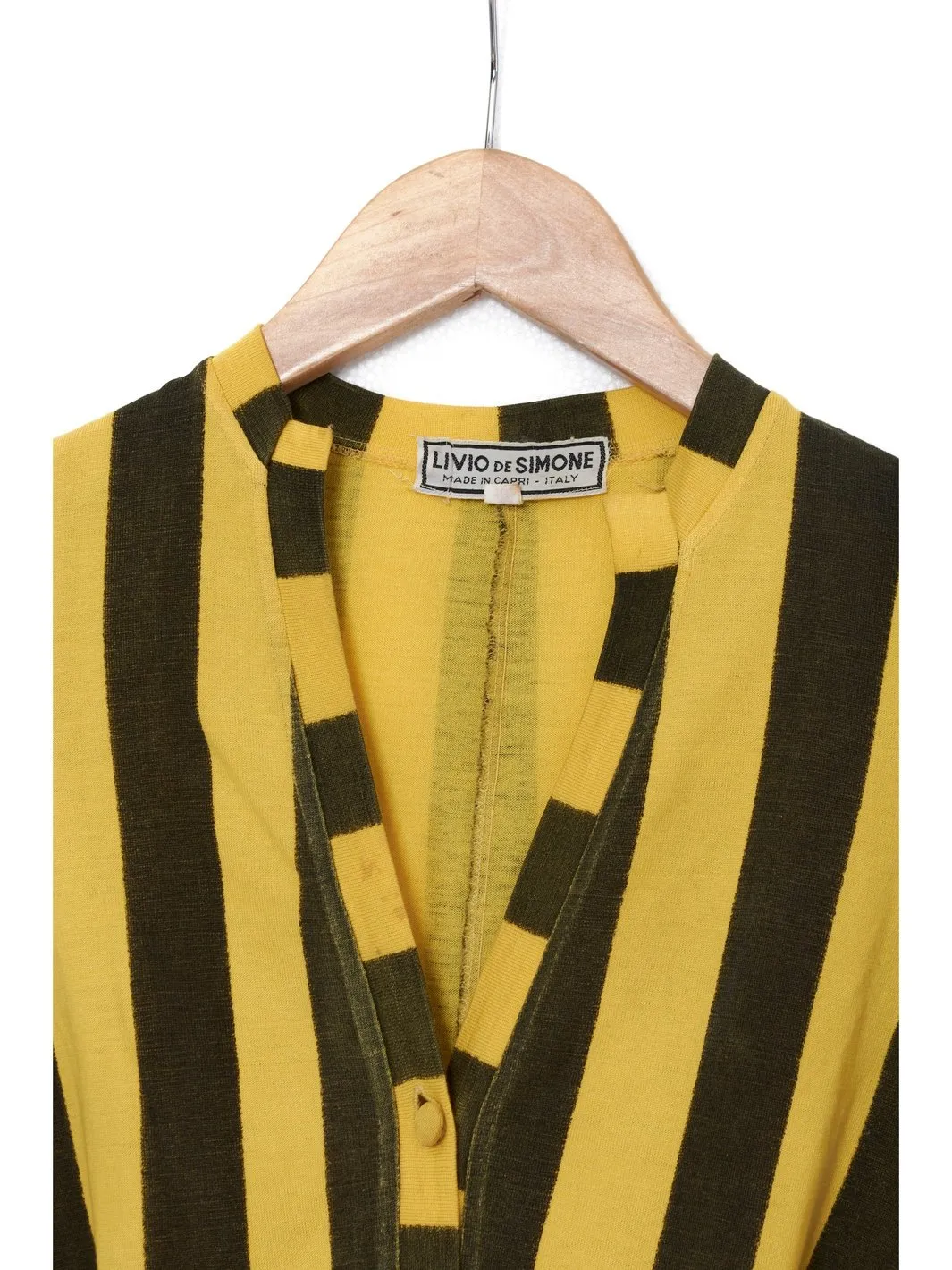 1970s Livio de Simone black and yellow onesie