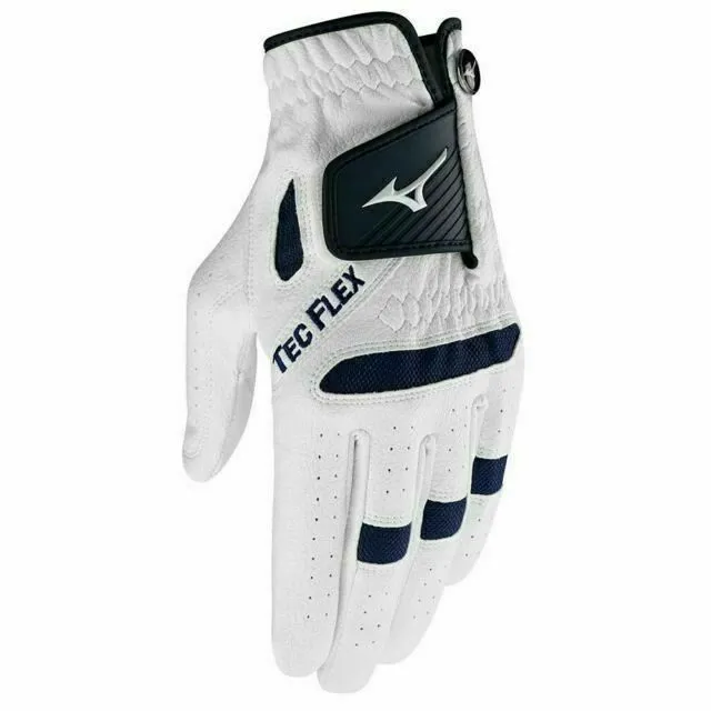 (3 Pack) Mizuno Men's Tec Flex Soft Golf Glove LH/RH White/Black