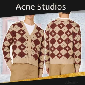 Acne Studios  |Argile Other Plaid Patterns Wool Designers Cardigans