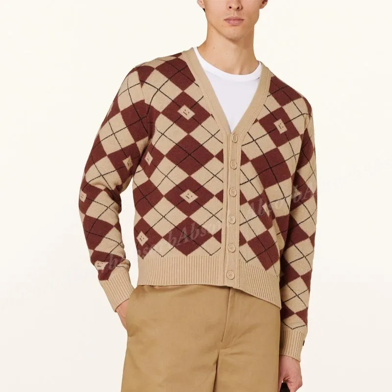 Acne Studios  |Argile Other Plaid Patterns Wool Designers Cardigans