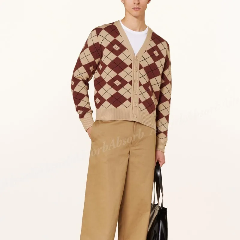 Acne Studios  |Argile Other Plaid Patterns Wool Designers Cardigans