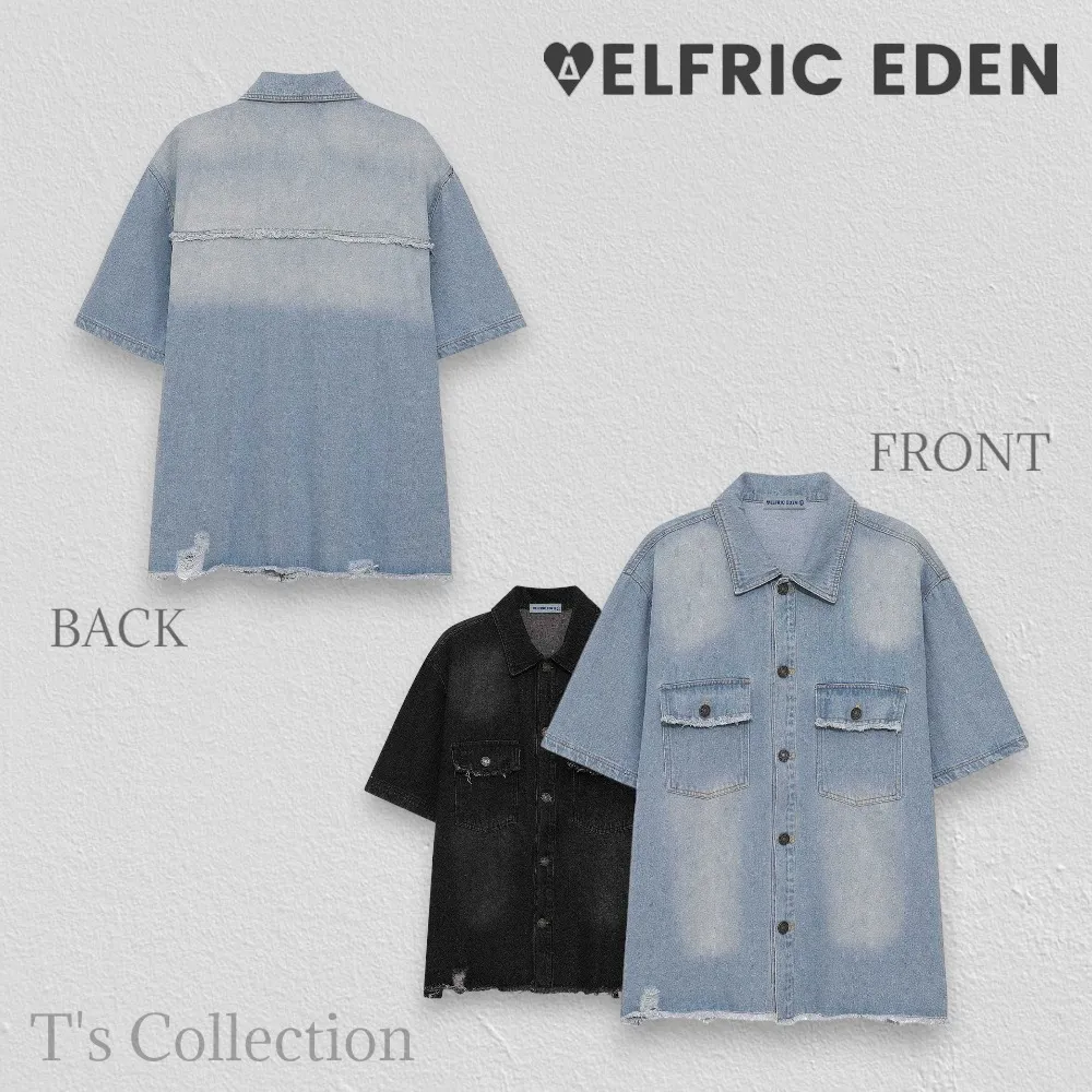 Aelfric Eden  |Unisex Denim Short Sleeves Shirts