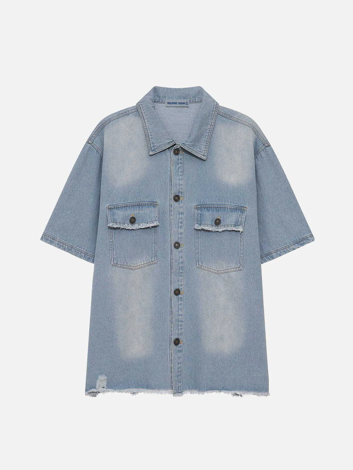 Aelfric Eden  |Unisex Denim Short Sleeves Shirts