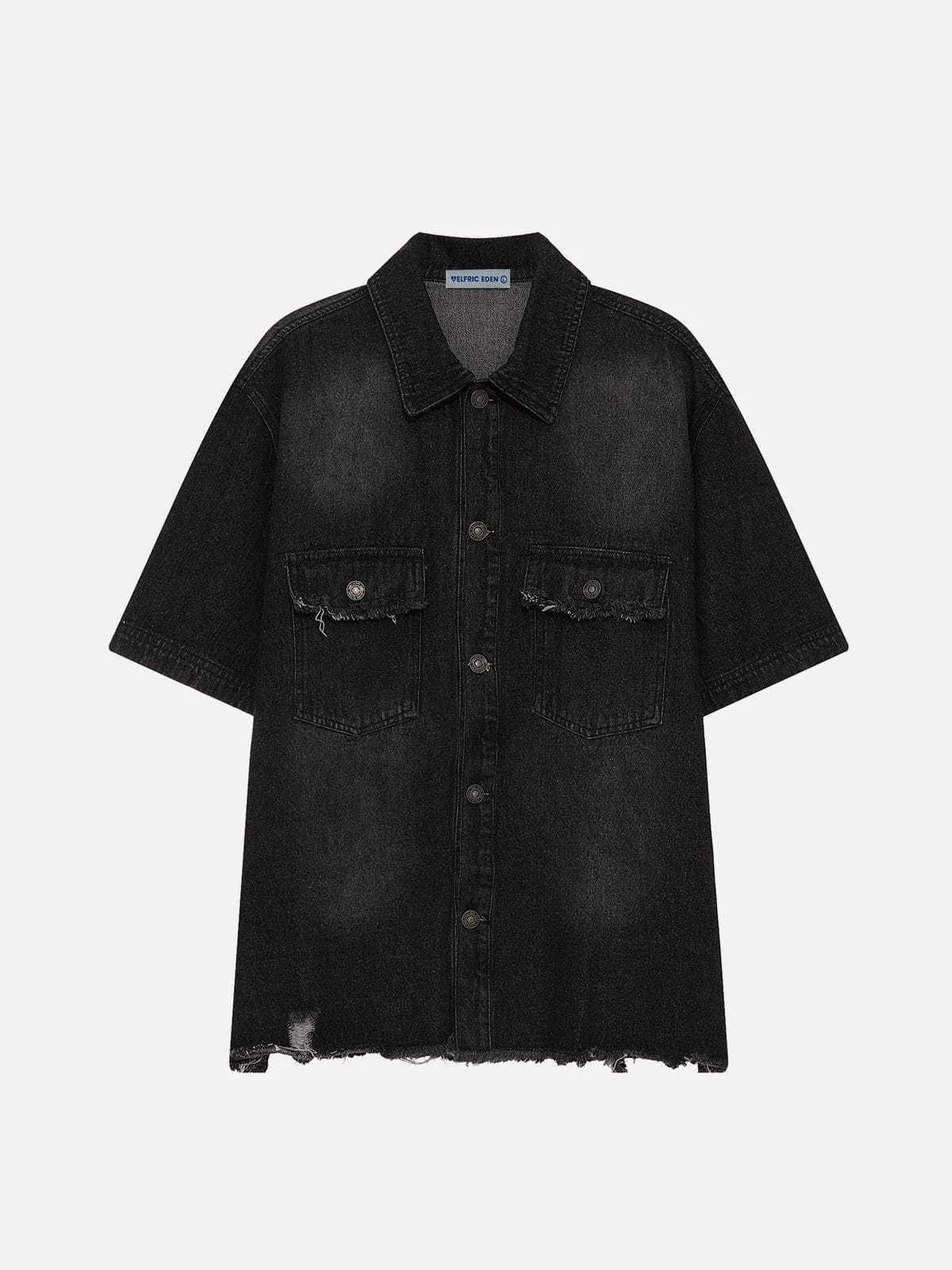 Aelfric Eden  |Unisex Denim Short Sleeves Shirts