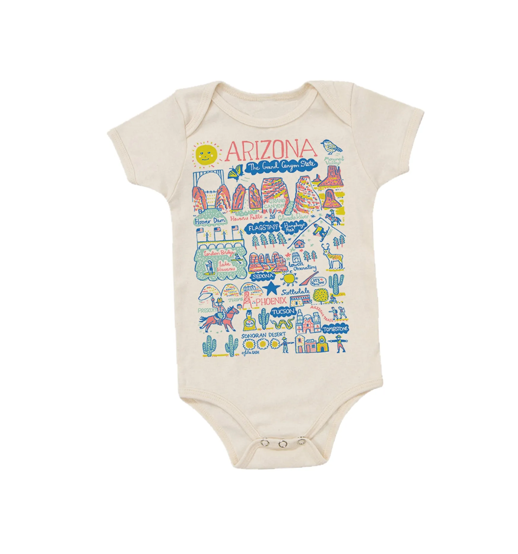 Arizona Map Organic Onesie & Tee