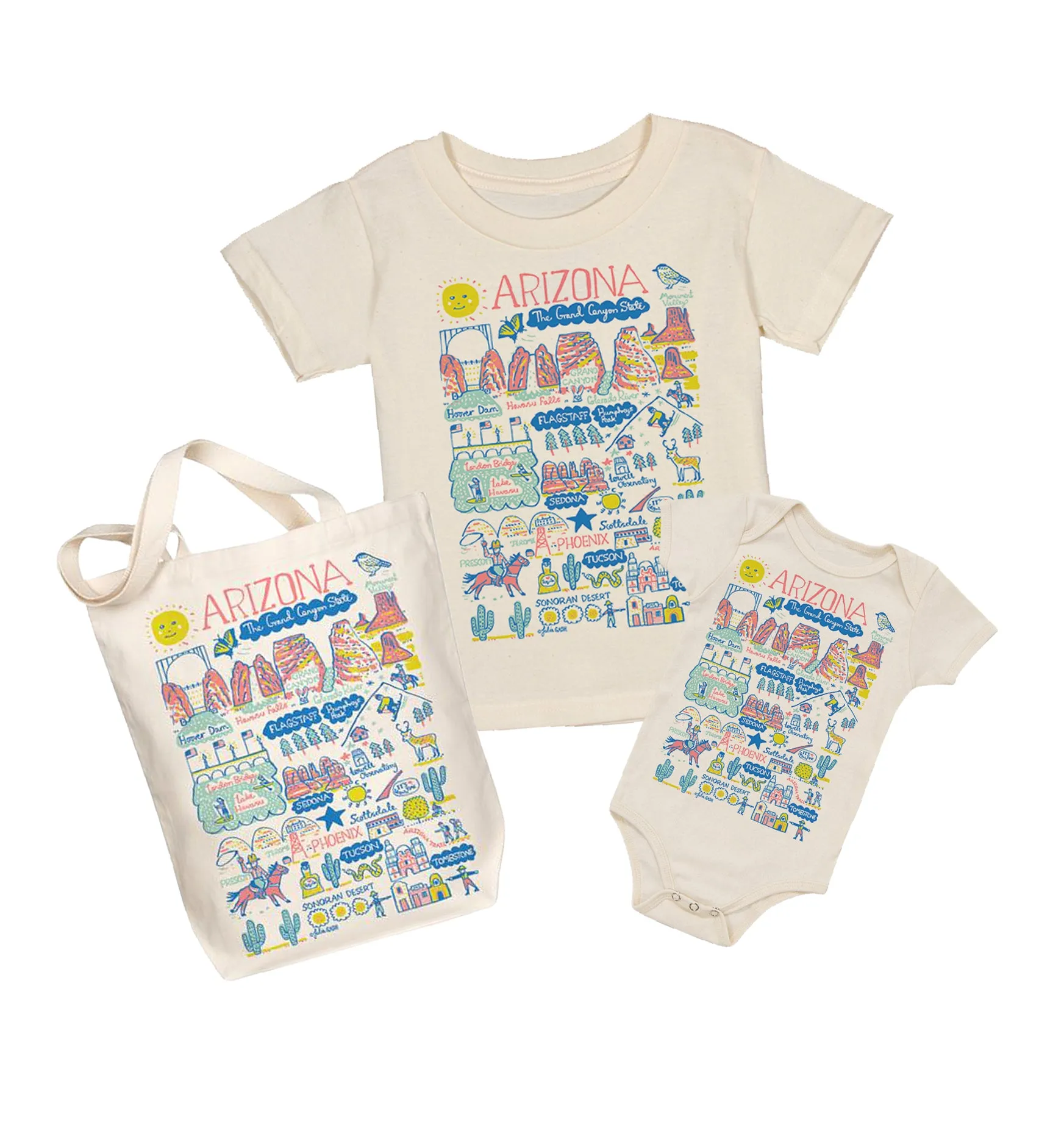 Arizona Map Organic Onesie & Tee