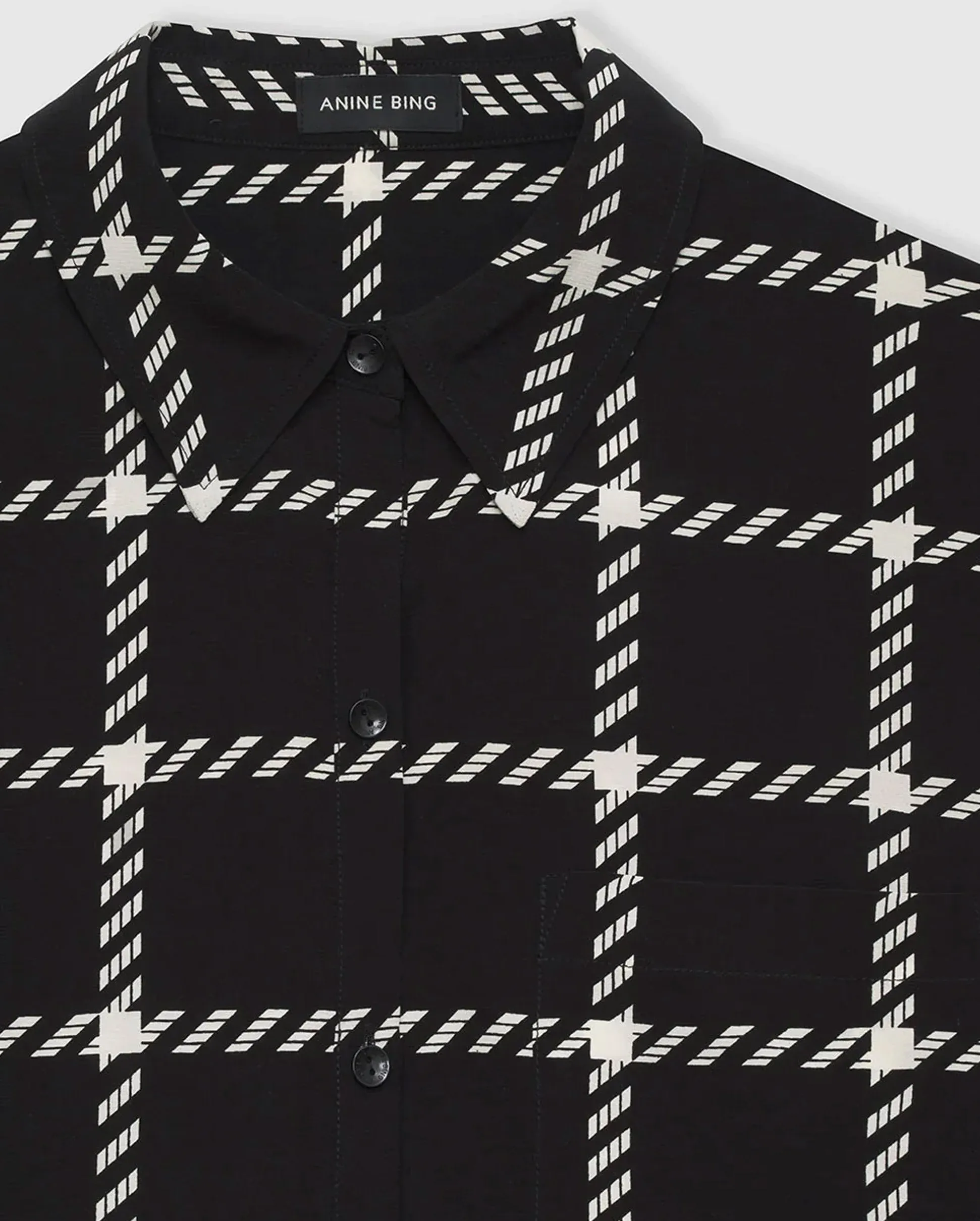 ASPEN SHIRT / BLACK AND WHITE PLAID