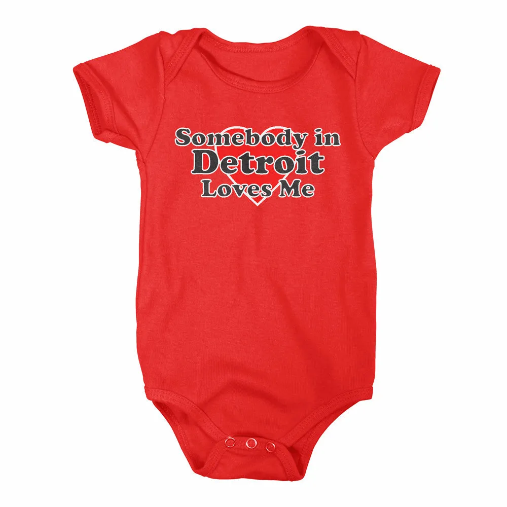 Baby Onesie - Somebody in Detroit Loves Me