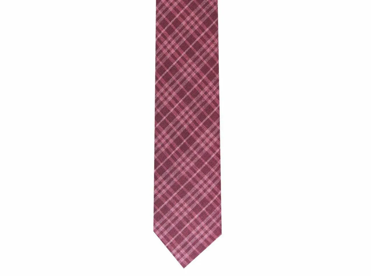 Bar III Men's Cooper Skinny Plaid Tie Red Size Regular