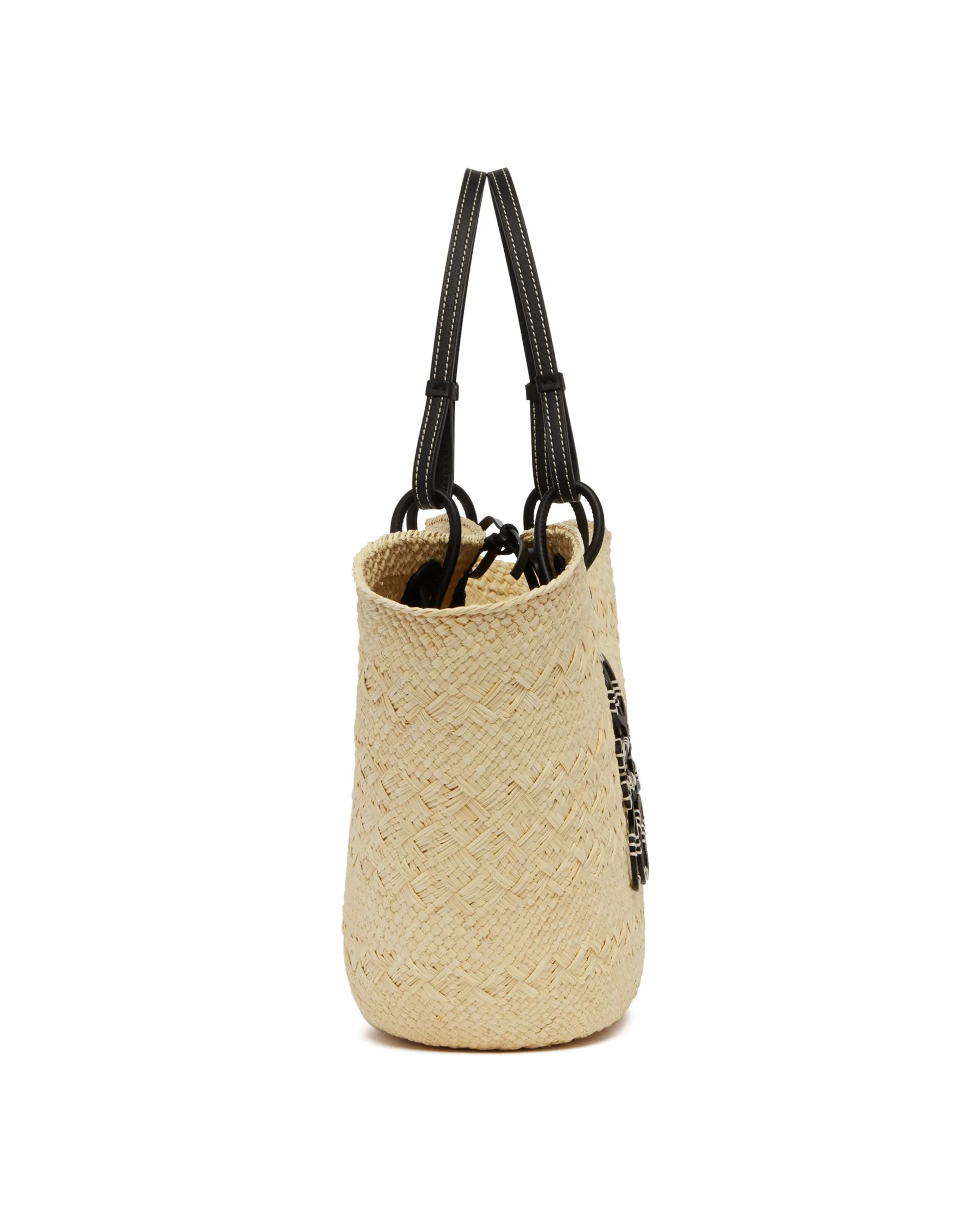 Beige Anagram Basket Bag