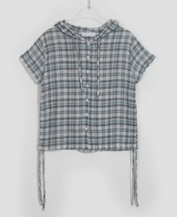 Binary01  |Other Plaid Patterns Short Sleeves Shirts & Blouses