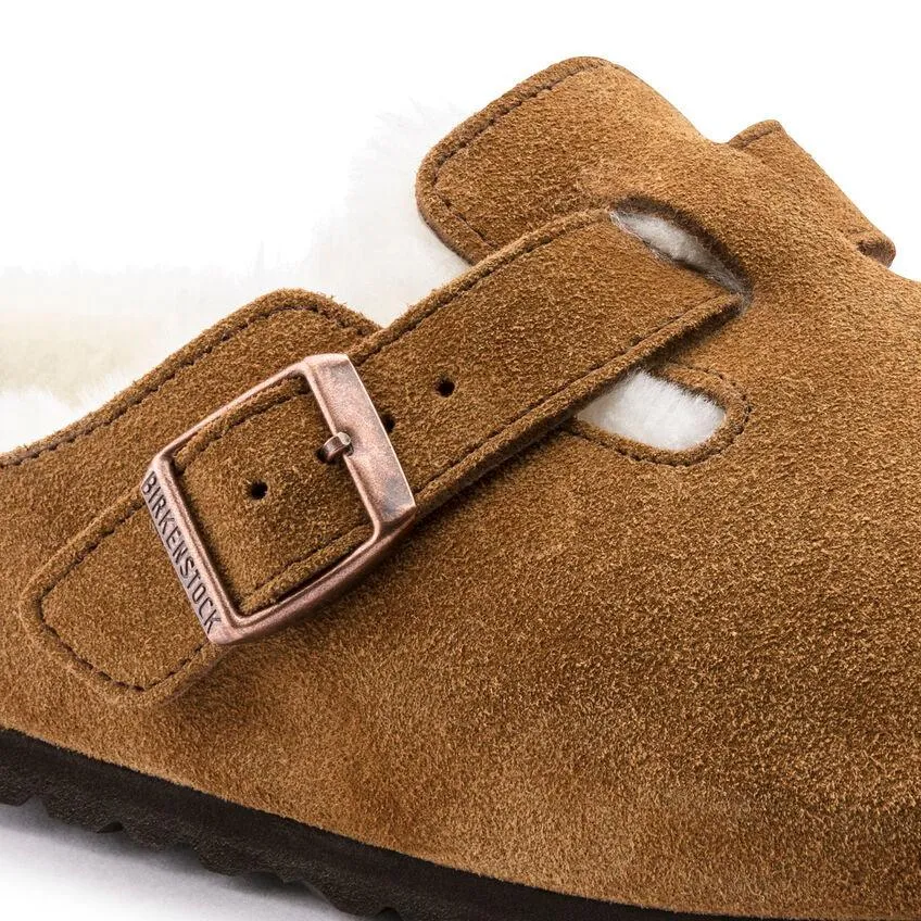 Birkenstock Boston Shearling Mink Suede