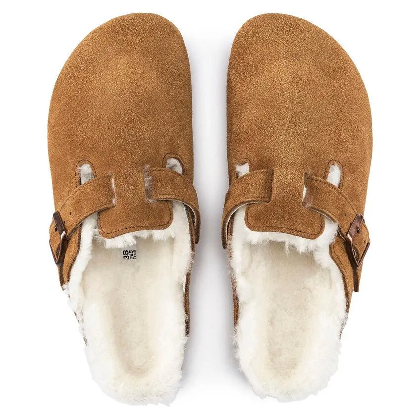 Birkenstock Boston Shearling Mink Suede