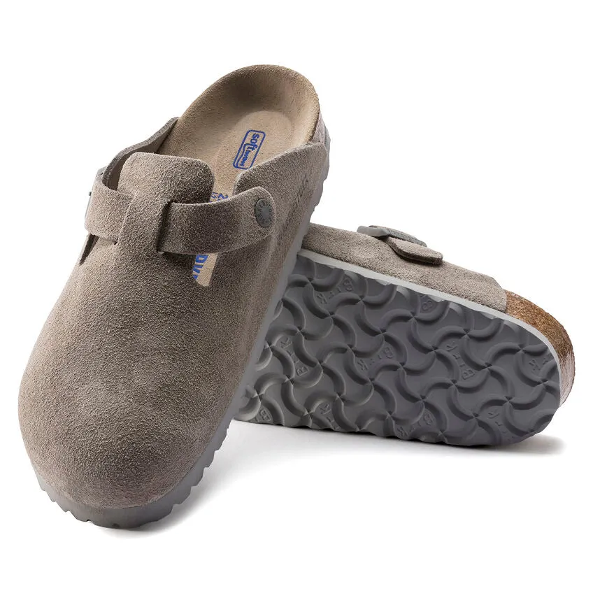 Birkenstock Boston Stone Coin Suede Soft Footbed