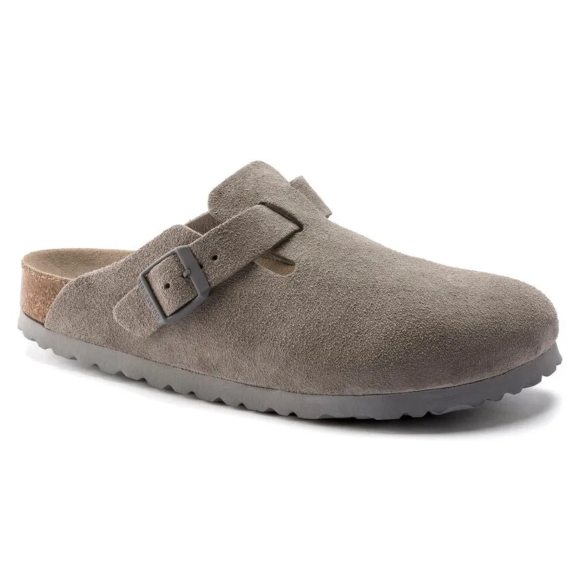 Birkenstock Boston Stone Coin Suede Soft Footbed