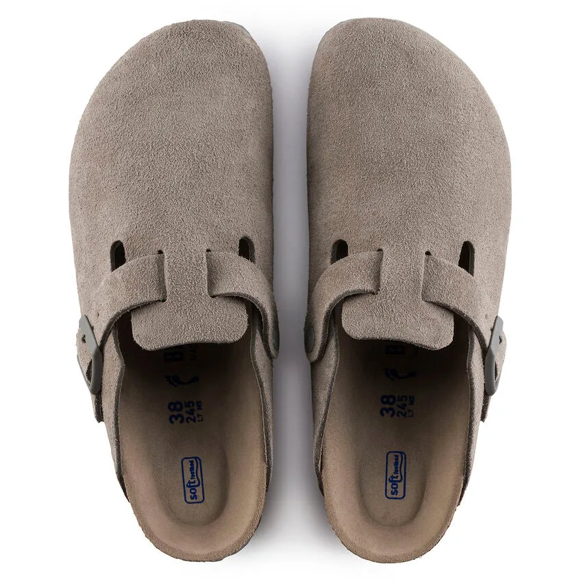 Birkenstock Boston Stone Coin Suede Soft Footbed