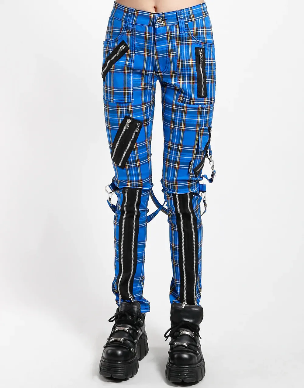 Blue Tartan Plaid Printed Bonda