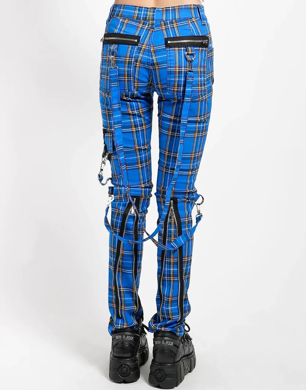 Blue Tartan Plaid Printed Bonda