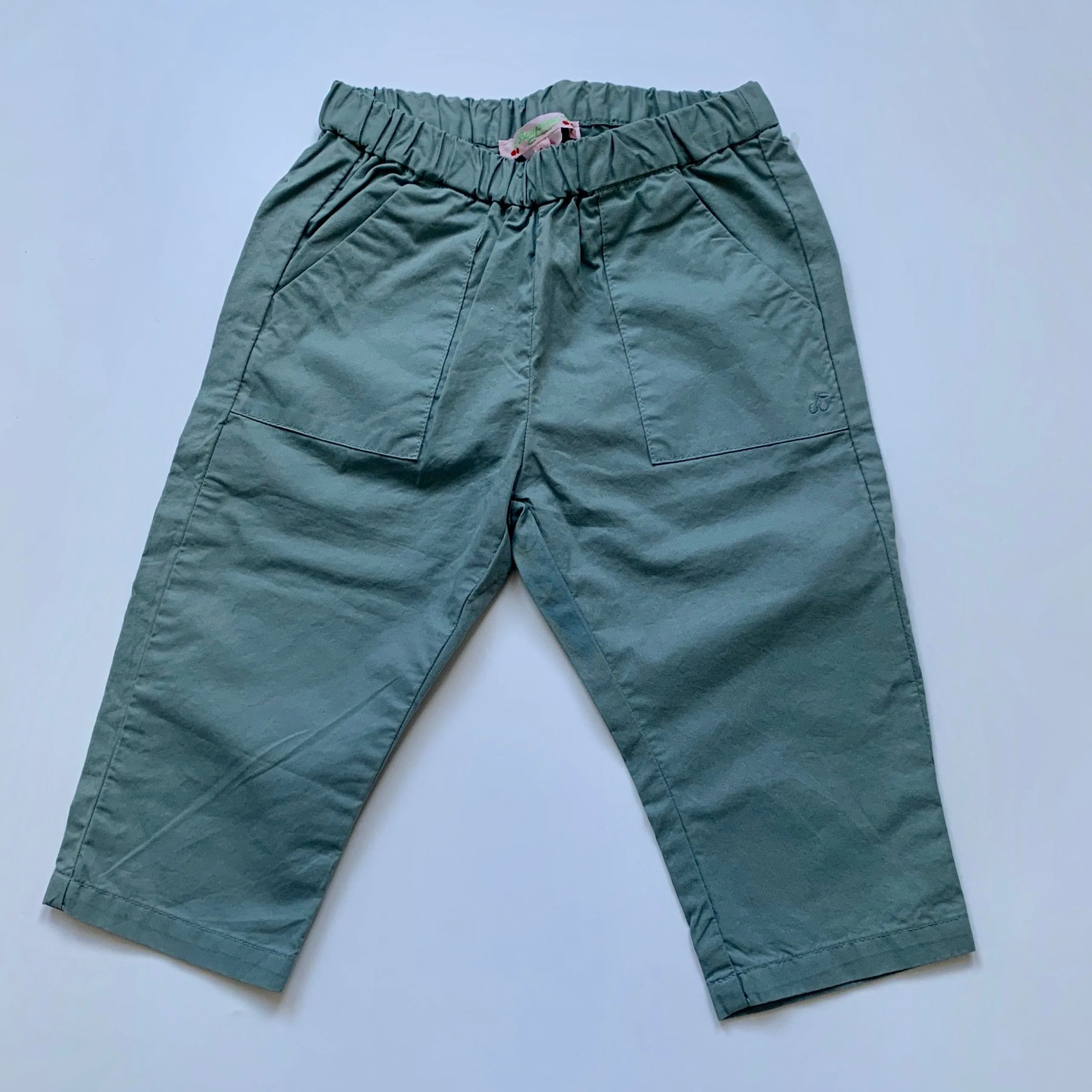 Bonpoint Teal Cotton Trousers: 18 Months (Brand New)