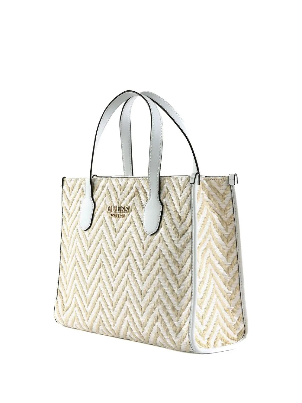 Borsa a Mano Bianco/Beige