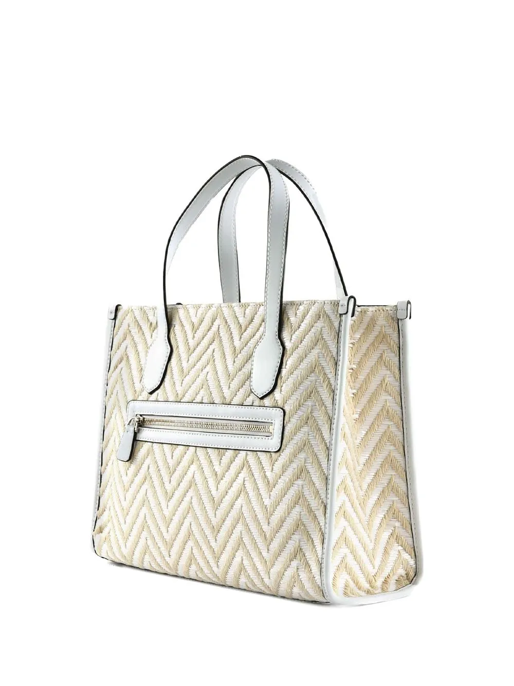 Borsa a Mano Bianco/Beige