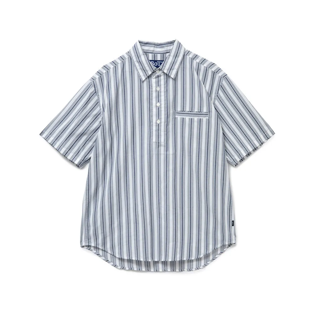 BoTT  |Stripes Unisex Cotton Short Sleeves Shirts