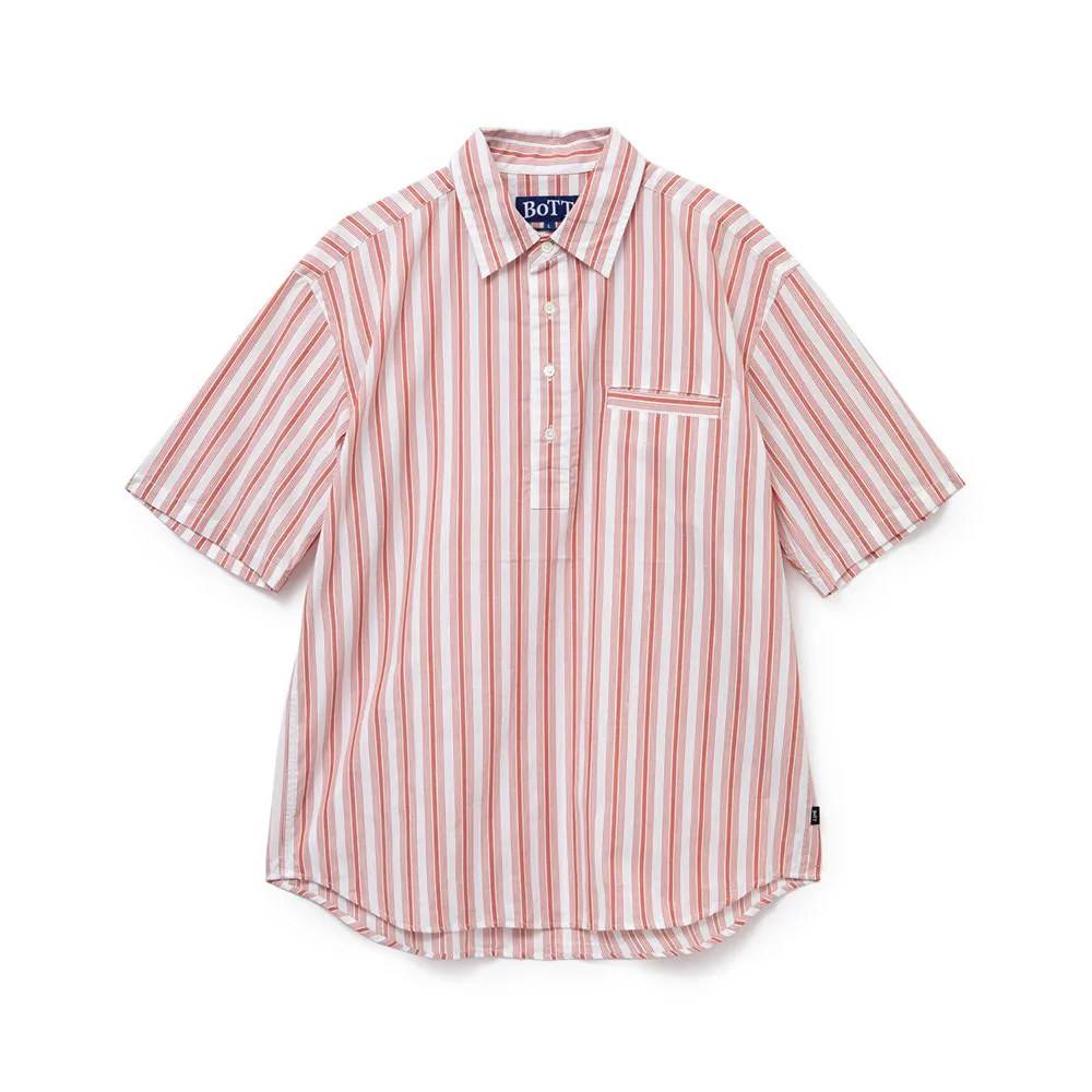 BoTT  |Stripes Unisex Cotton Short Sleeves Shirts