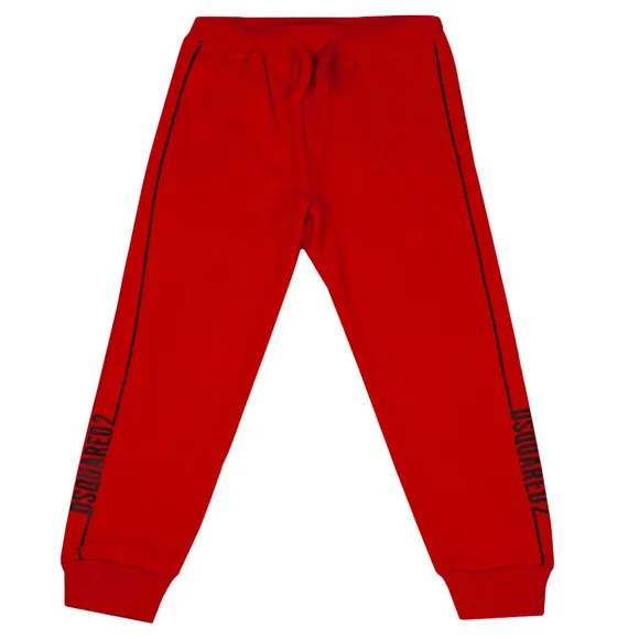 Boys Red Pipe Logo Jogger