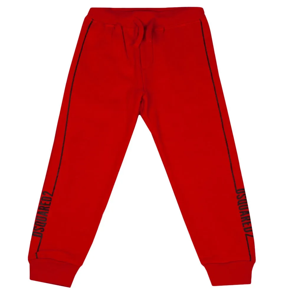 Boys Red Pipe Logo Jogger