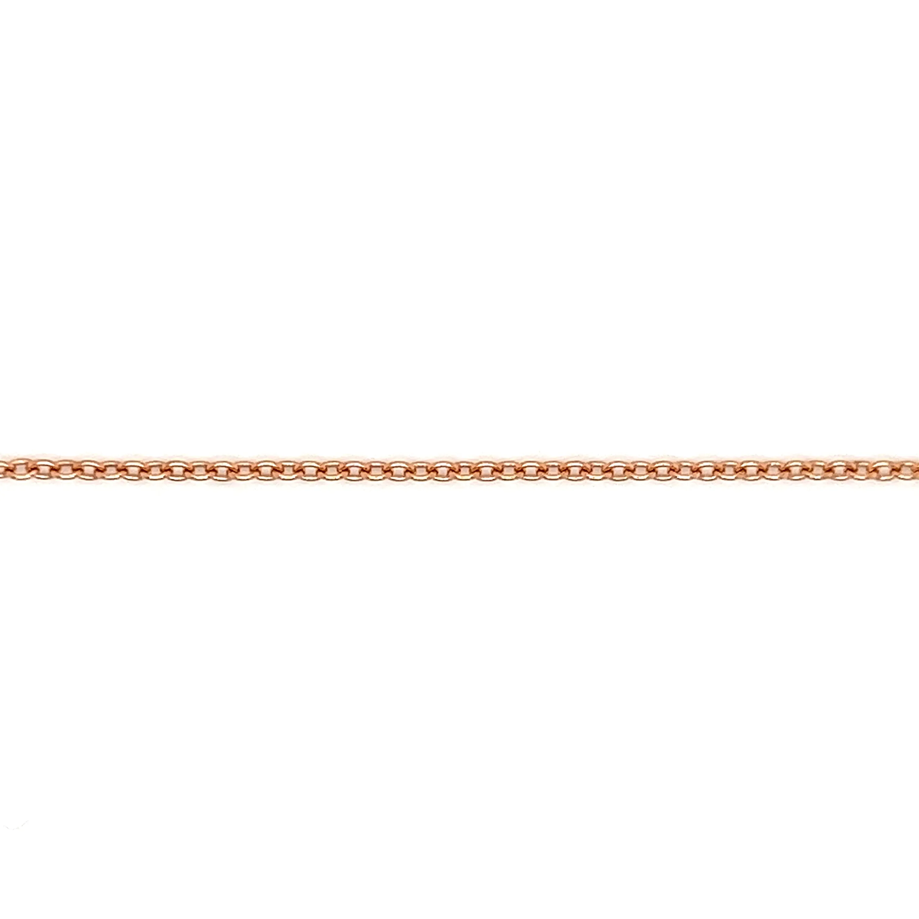 Cable Chain 1.5mm with Adjustable Length in 14K Rose Gold