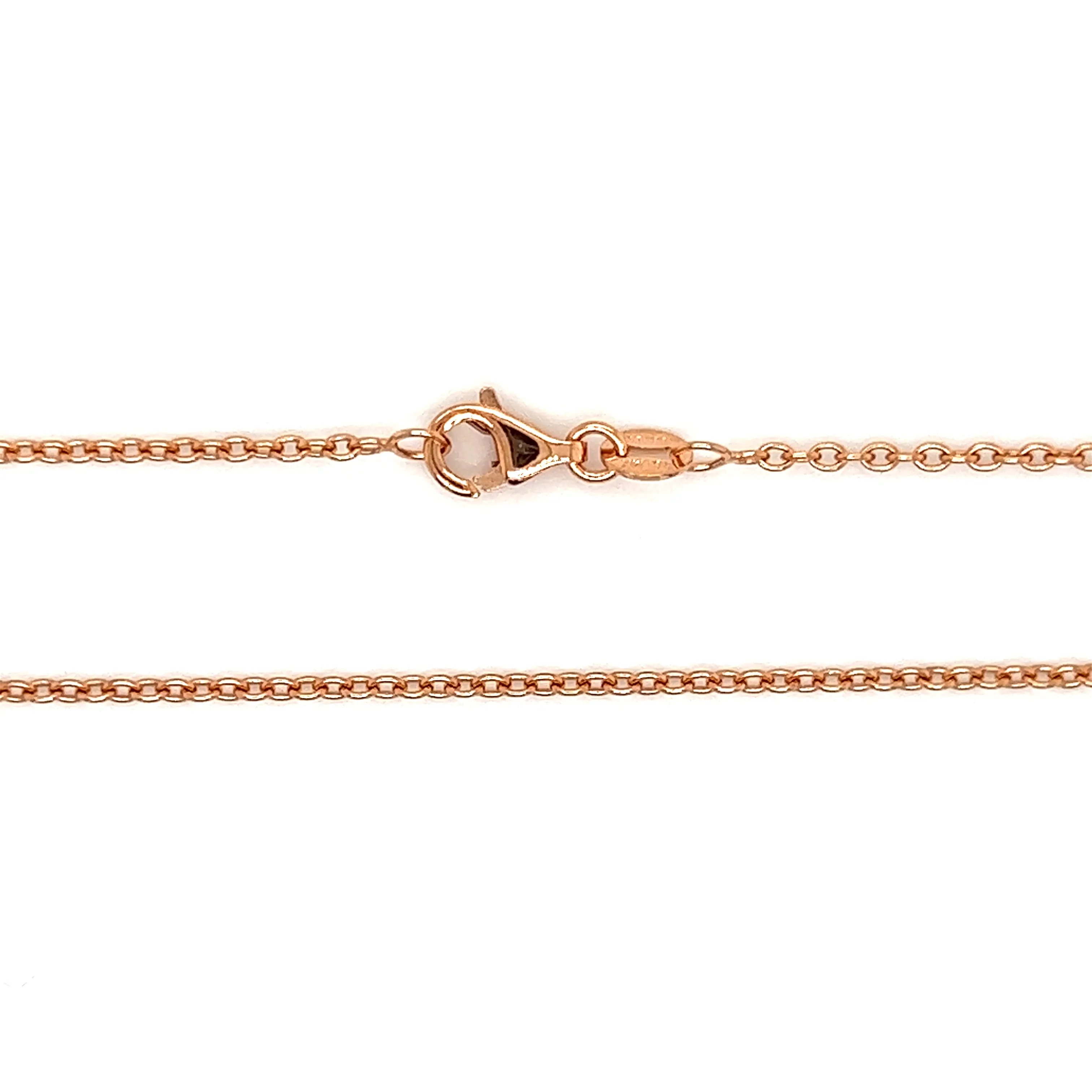 Cable Chain 1.5mm with Adjustable Length in 14K Rose Gold