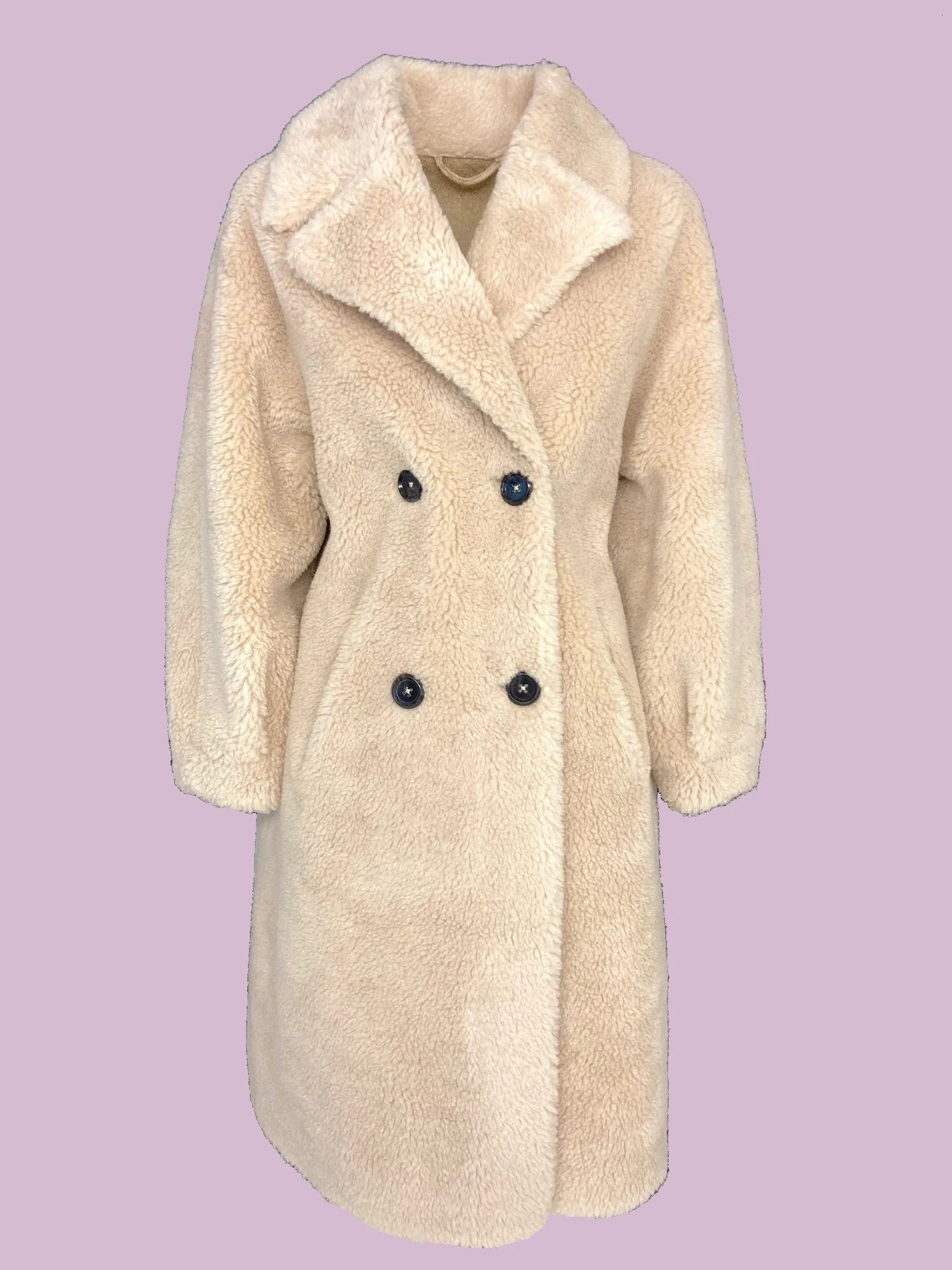 CAPPOTTO TEDDY DOPPIOPETTO BEIGE