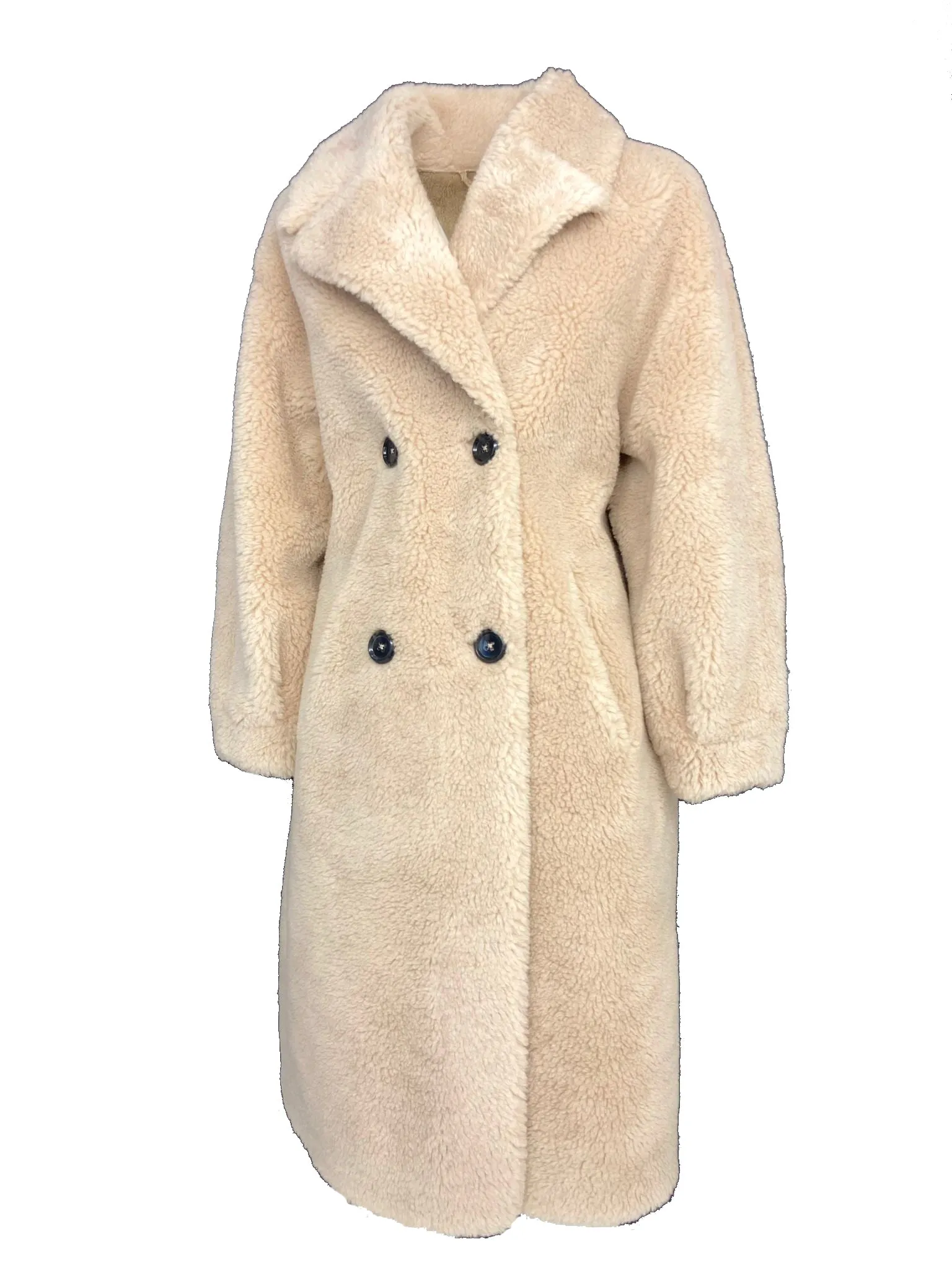 CAPPOTTO TEDDY DOPPIOPETTO BEIGE