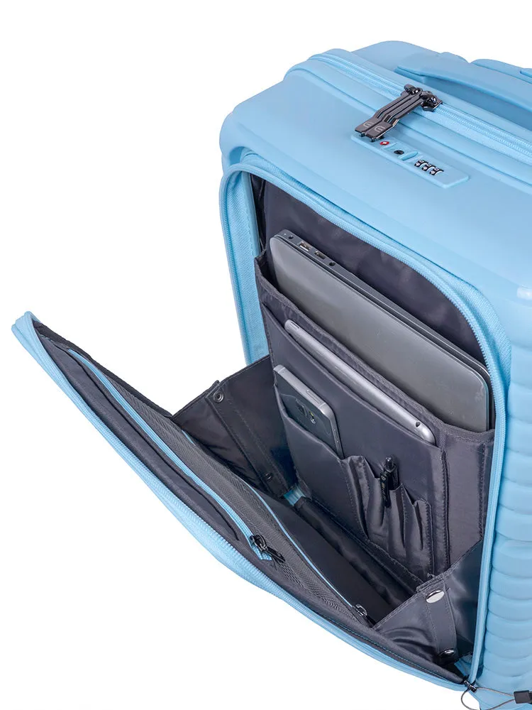 Cellini Bizlite Front Opener Carry On Tro Azure Blue