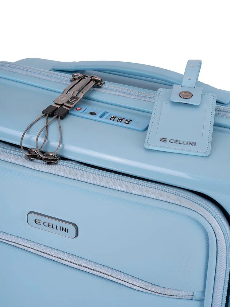 Cellini Bizlite Front Opener Carry On Tro Azure Blue