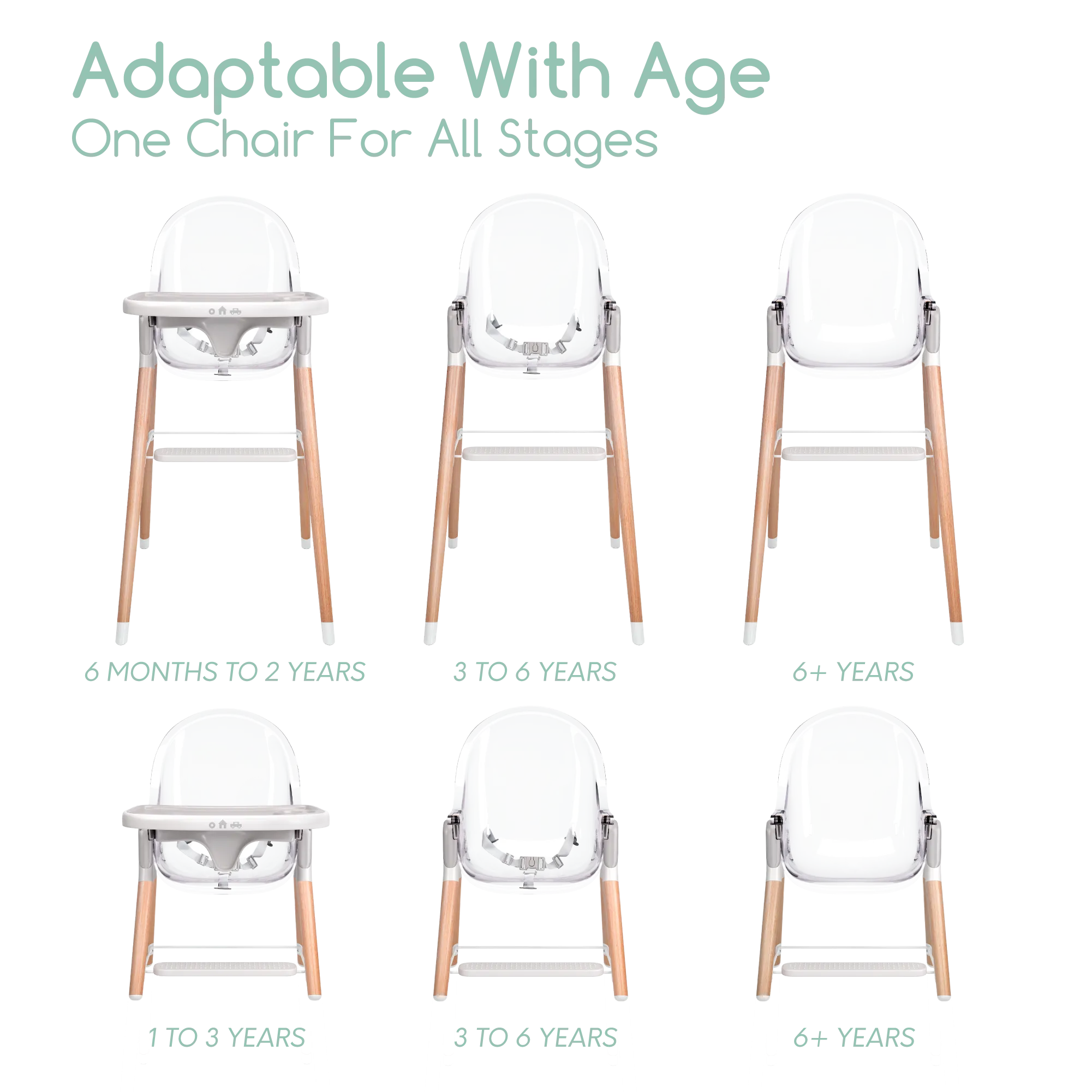 Children of Design 6 in 1 Deluxe High Chair