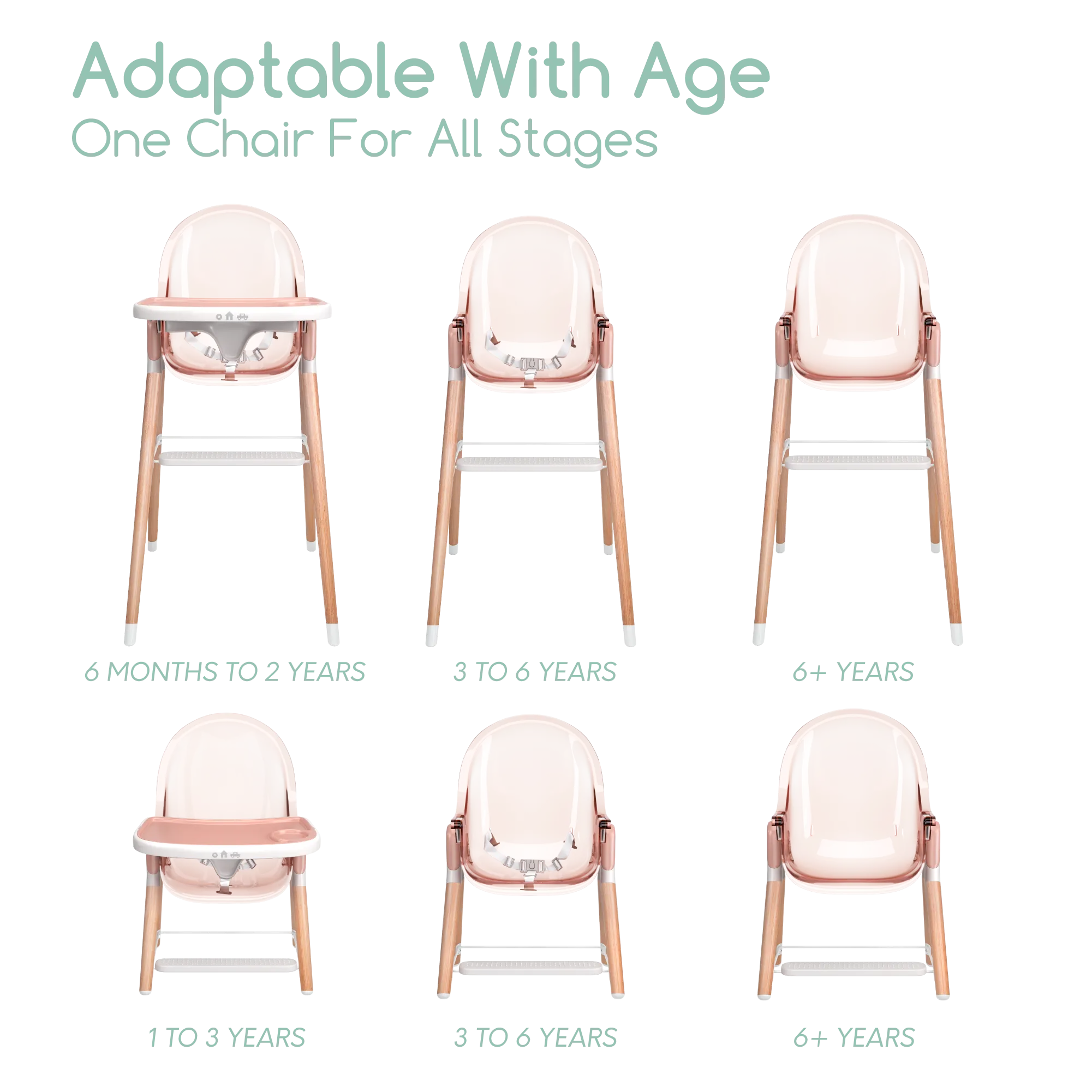 Children of Design 6 in 1 Deluxe High Chair