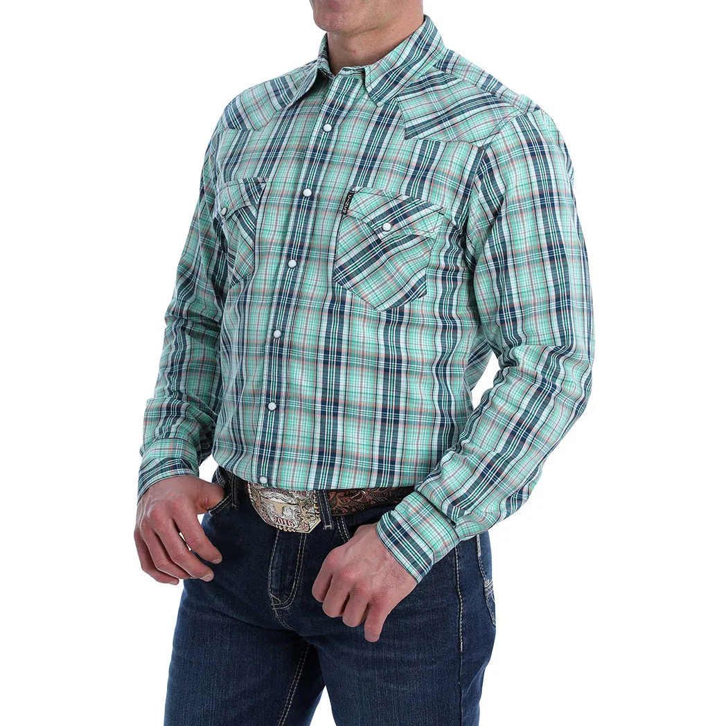 Cinch Men's Multi Color Plaid Modern Fit Long Sleeve