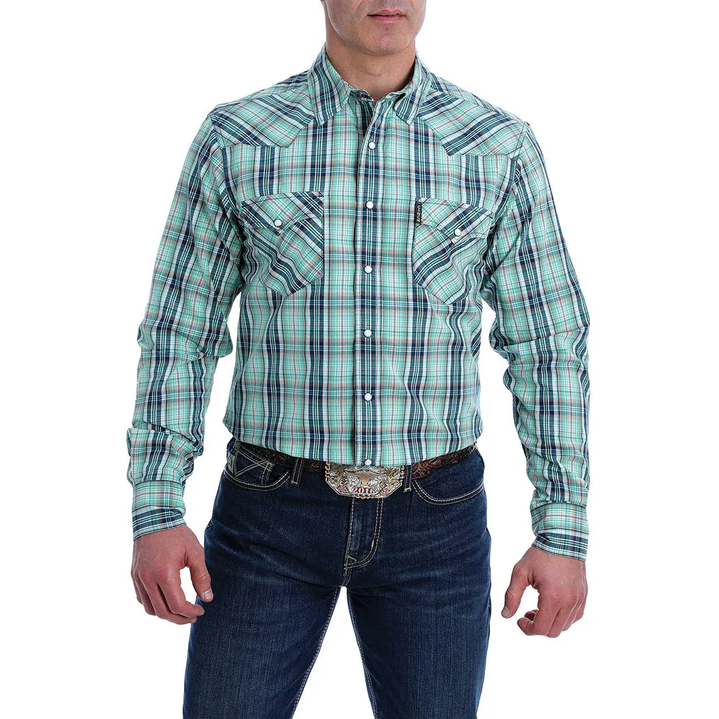 Cinch Men's Multi Color Plaid Modern Fit Long Sleeve