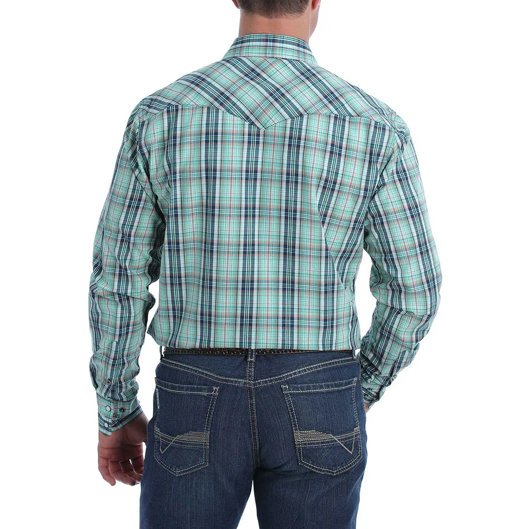 Cinch Men's Multi Color Plaid Modern Fit Long Sleeve