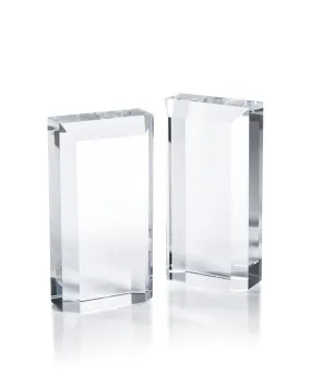 Claire Crystal Glass Bookends