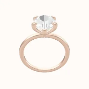 Classic Solitaire Engagement Ring With Double Prongs Head