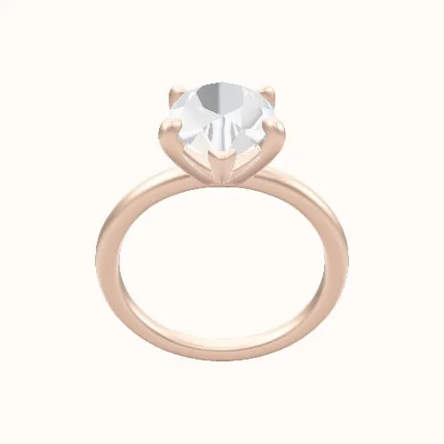 Classic Solitaire Engagement Ring With Low Set Four Prong Head