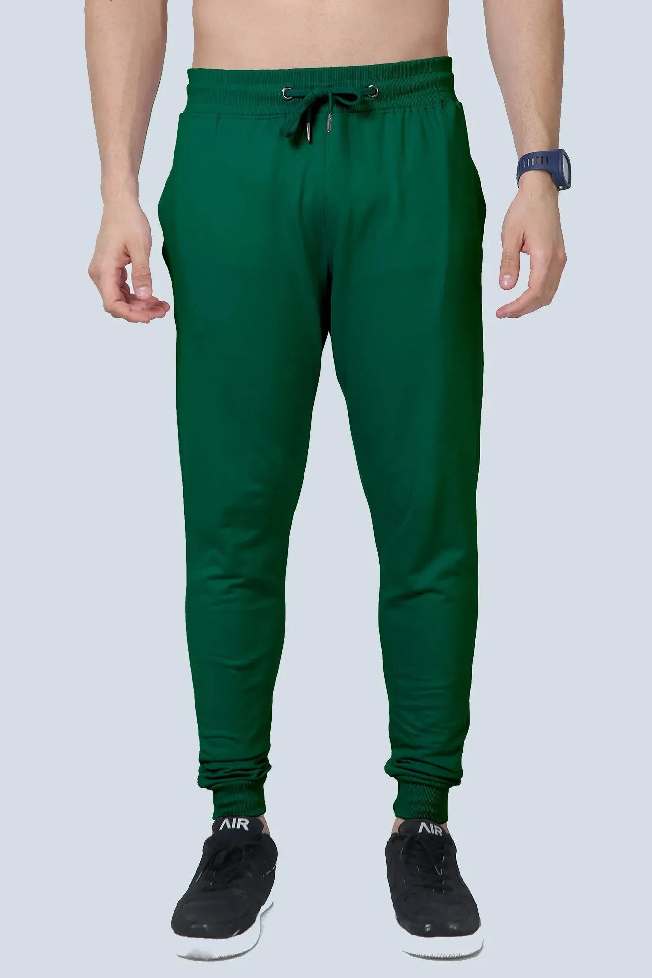 Cotton Joggers for Men in Solid Colours