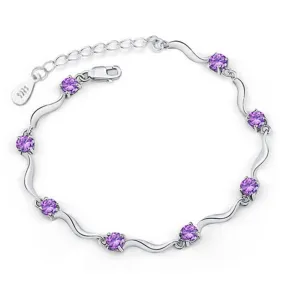 Cubic Zircon Crystal Bracelet for Women