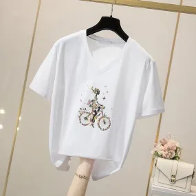 Cycler-Print T-Shirts For Women