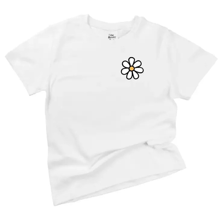 Daisy on White Organic Cotton Onesie / T-Shirt