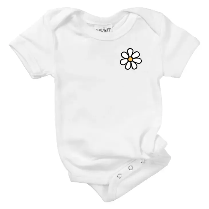 Daisy on White Organic Cotton Onesie / T-Shirt