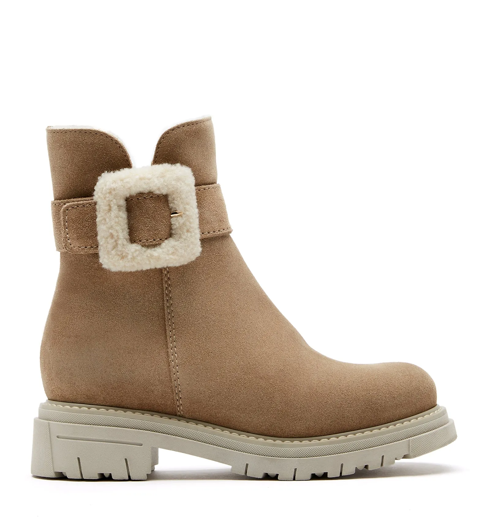 DAX SHEARLING-LINED SUEDE BOOTIE